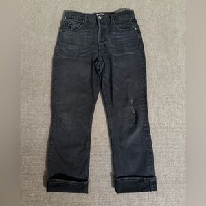 Citizens of Humanity Sabine Black High-Rise Button-Fly Wide Leg Jeans | 29